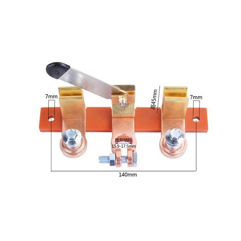 12/24V Guillotine Style Brass Battery Switch Two-Way Battery Power Switch Modified Switches For Car, Yachts, Trucks