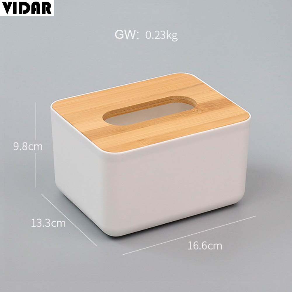 VIDAR Tissue Box Wooden Cover Paper Toilet Box Tissue Roll Paper Wooden Desktop Table Tissue Box Home Bathroom Decoration Tools: C