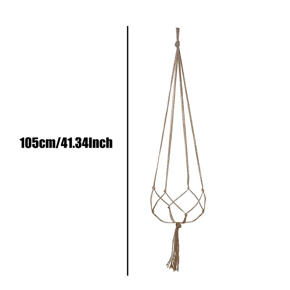 2pcs Hanging Basket Handmade Flower Pot Holder Wall Decoration Patio Knitted Rope Garden DIY Craft Plant Hanger Indoor Decor CD