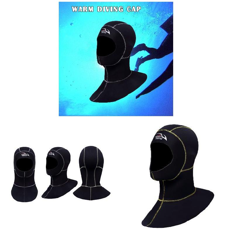 3MM Neoprene Scuba Diving Hood with Shoulder Wetsuit Hood Snorkeling Hat Headgear TOO789