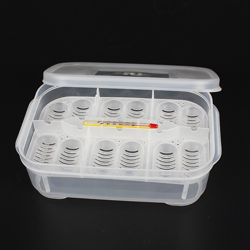 12 Gaten Plastic Fok Doos Reptiel Eieren Incubator Uitbroeden Lizard Gecko Snake Case Amfibieën Container Doos