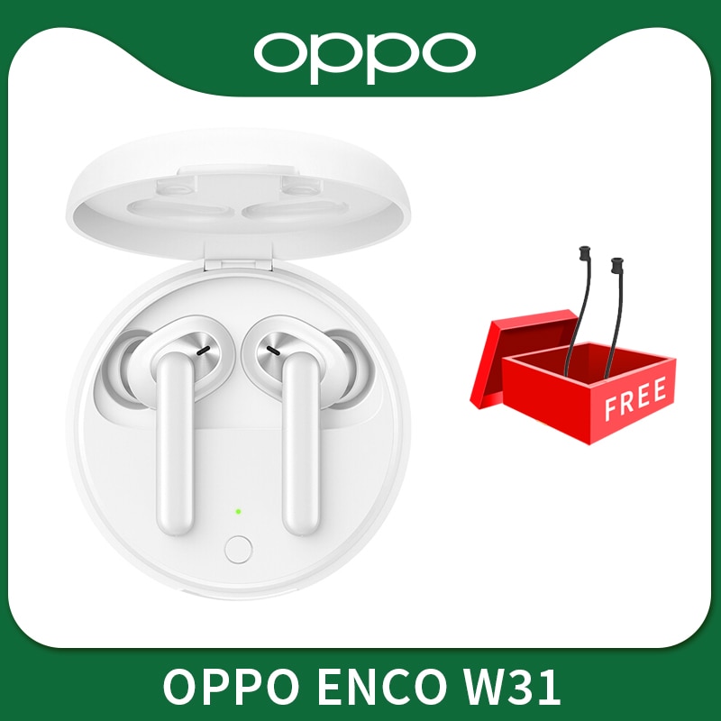 Oppo enco  w31 tws -kuulokkeet bluetooth 5.0 -kuulokkeet, matalan latenssin, langattomat nappikuulokkeet, 25 mah, ipx 4 -kuulokkeet find  x2 x2 pro ace 2 -puhelimelle.