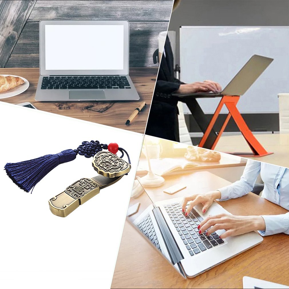 Chinese Window Tracery Usb Flash Drive Metal Pen Drive 8/16/32/64/128G Chinese Knot USB Stick