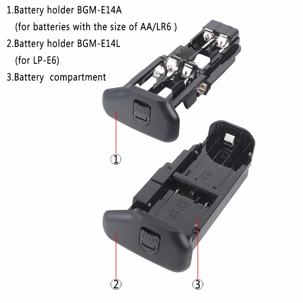 DSTE BG-E14 Battery Grip for CANON 70D 80D 90D DSLR Camera