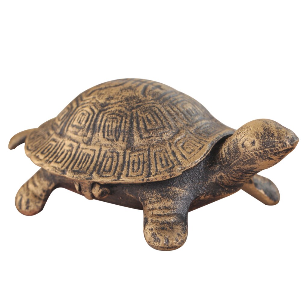 1PC Turtle Ashtray Crafts Cast-iron Metal Turtle Ashtray Decor Retro Turtle Ashtray Ornament Personality Turtle Ashtray