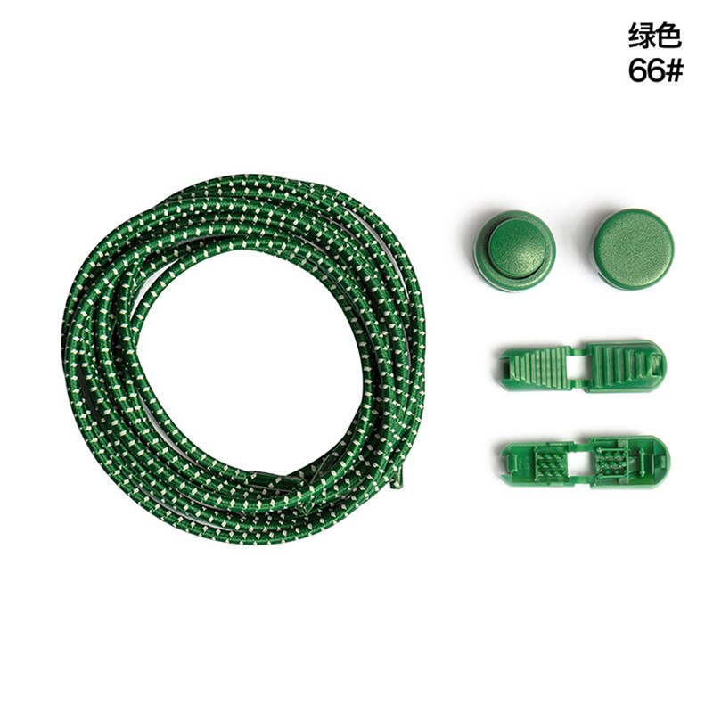 Lacets réfléchissants serrant les chaussures cordes paresseux chaussure laçage élastique corde chaussures de sport toutes les baskets ajustement unisexe femmes hommes: green