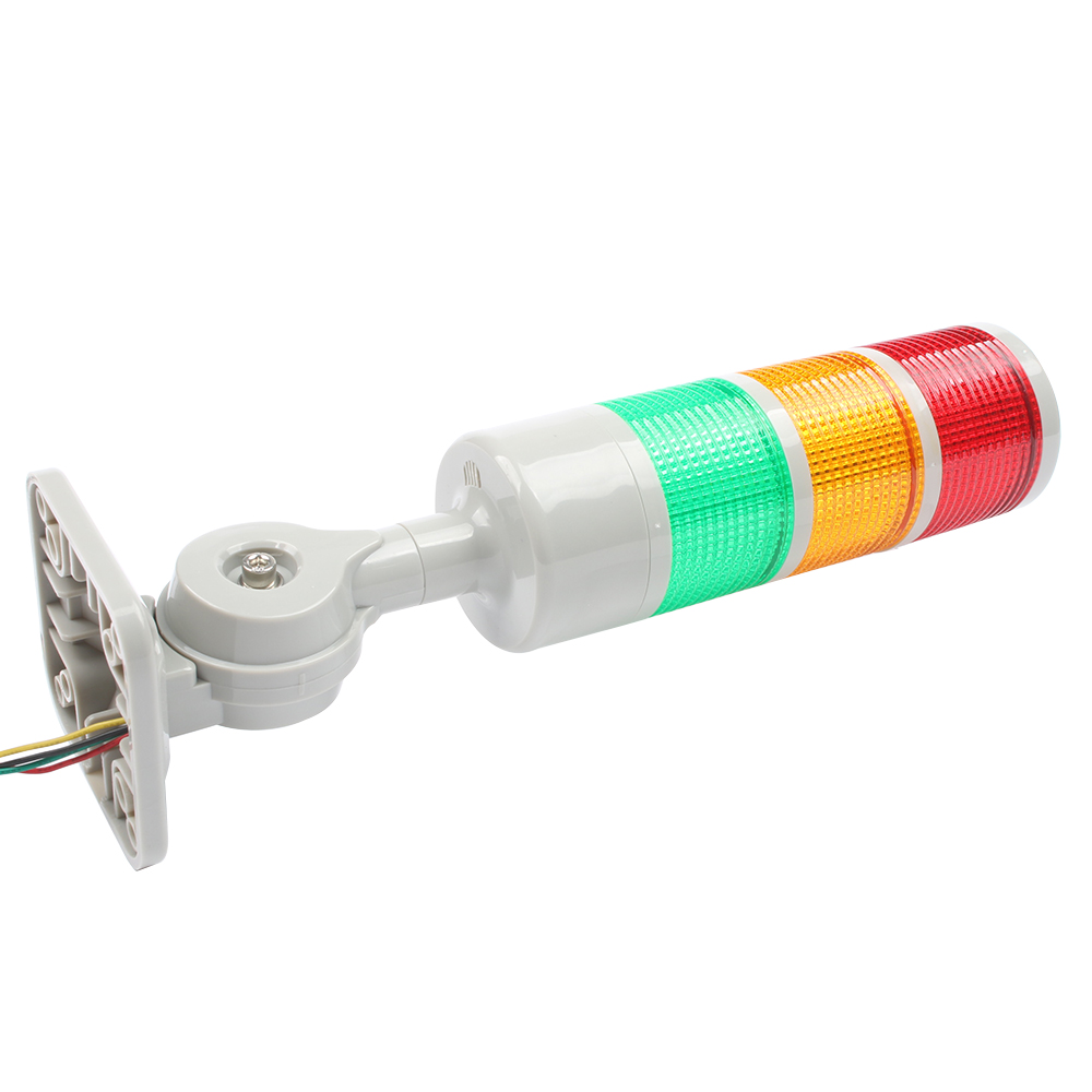 3 layers Rotatable 180 Stack light Red warning light industrial for CNC machine DC 24V 12V AC220V 110V Steady flashing light LED