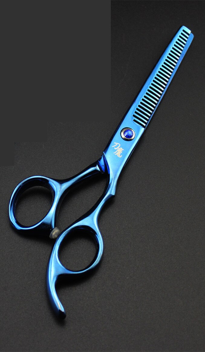 1pc Hair Scissors Hair Cutting Scissor Hairdressing Scissors Kit Hair Straight Thinning Scissors Barber Salon Tools: Blue Thinning
