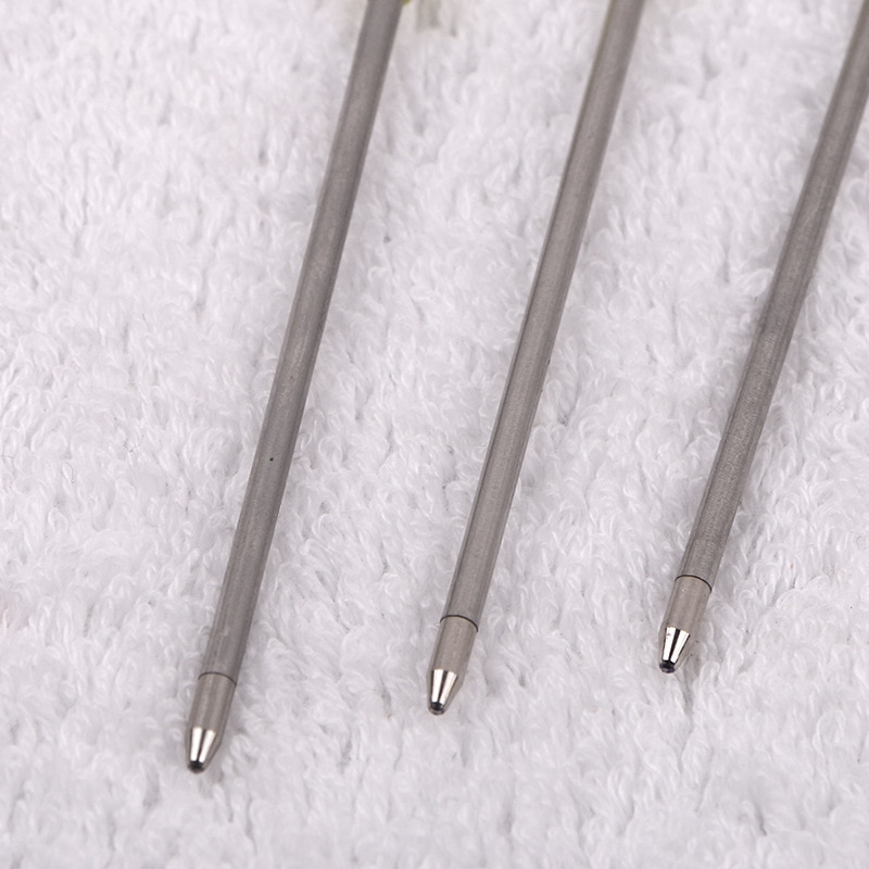 20 pcs/lot 8.2cm Metal Ballpoint Pen Refills for Diamond Crystal Pen Black Blue Ink 0.7mm Office School Supplies