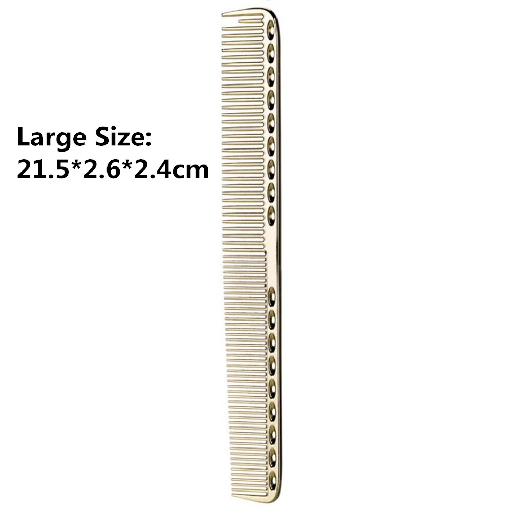 Space Aluminuml Hair Comb Pro Hairdressing Combs расческа для волос Hair Cutting Dying Hair Brush Barber Tools Salon Accessaries: Large--gold