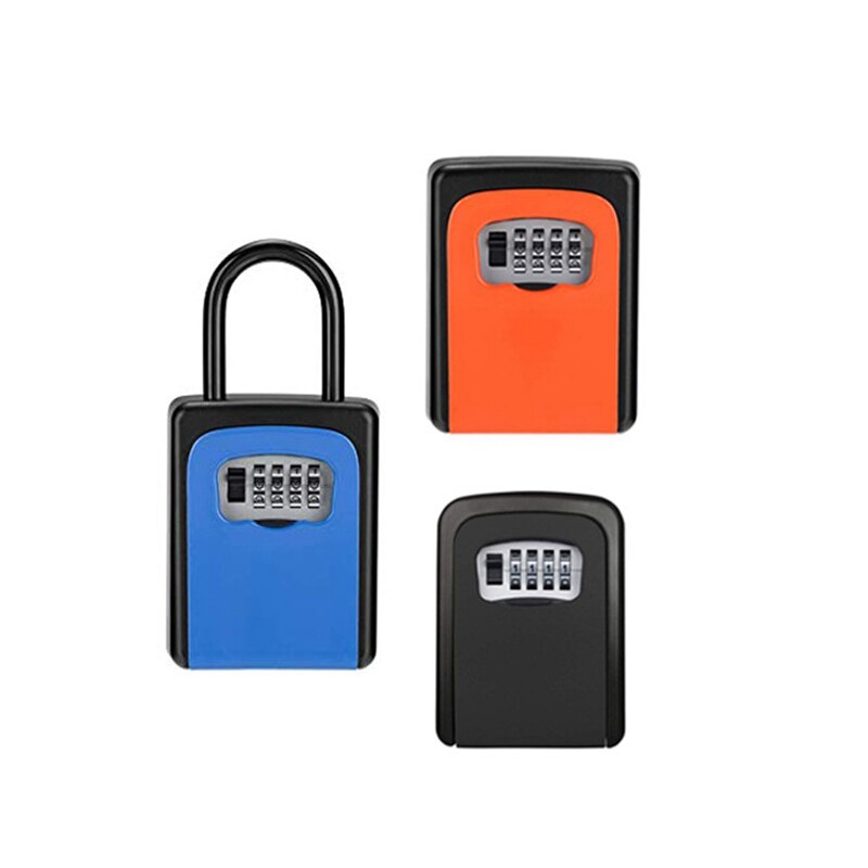 MOOL 4-Digit Key Lock Box Combination Password Lock Box with Code for House Key Storage Combo Door Locker