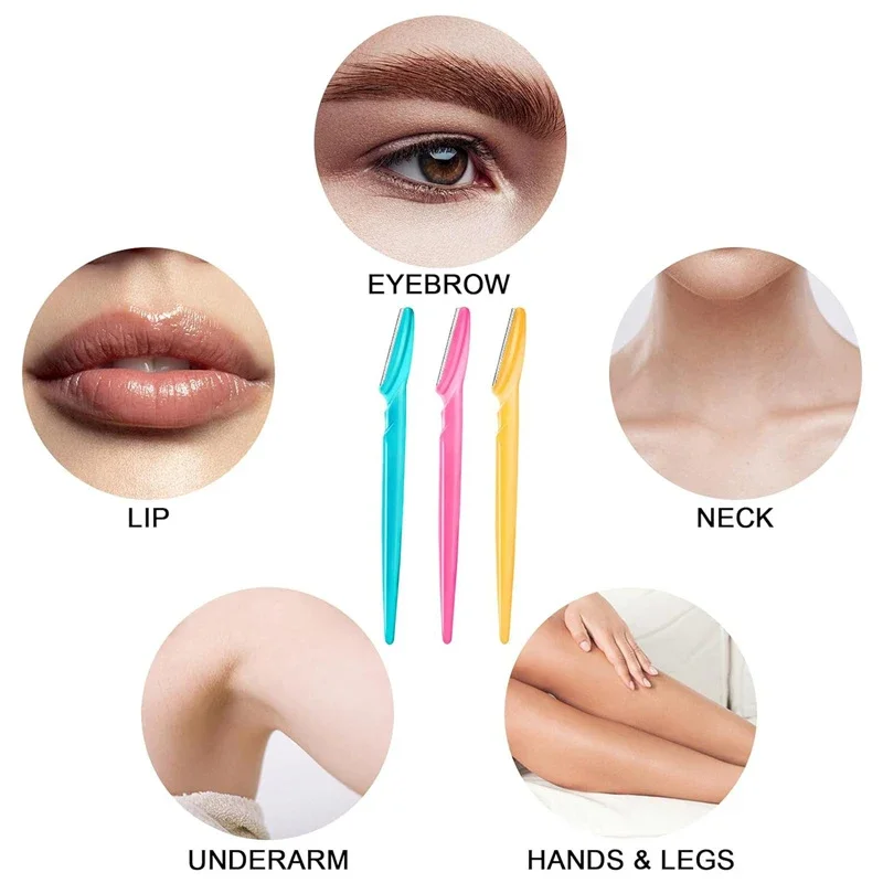 Kit de maquinillas de afeitar para cejas, recortador de cejas Facial, herramienta de depilación Facial multifunción con contenedor de belleza de seguridad, 5/10/30/40/66 Uds.