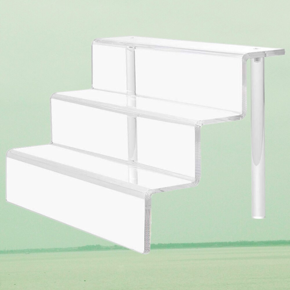 3 lagen rek acryl ladder cosmetica houder display stand taart display houder
