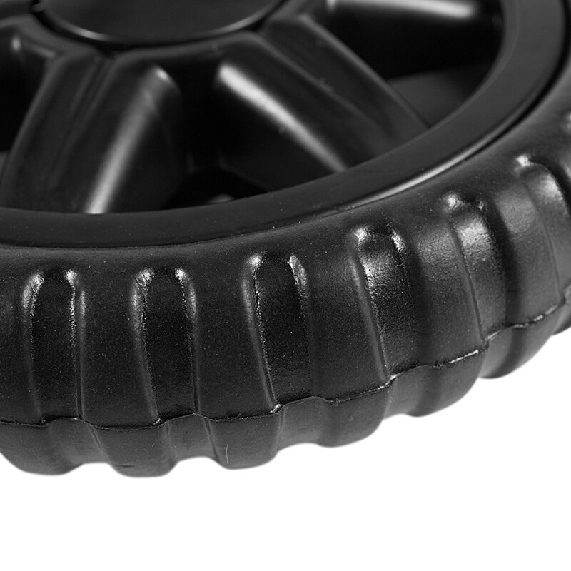 Rubber Wiel Travelling Bagage Winkelwagen-Zwart (2 Stuks)