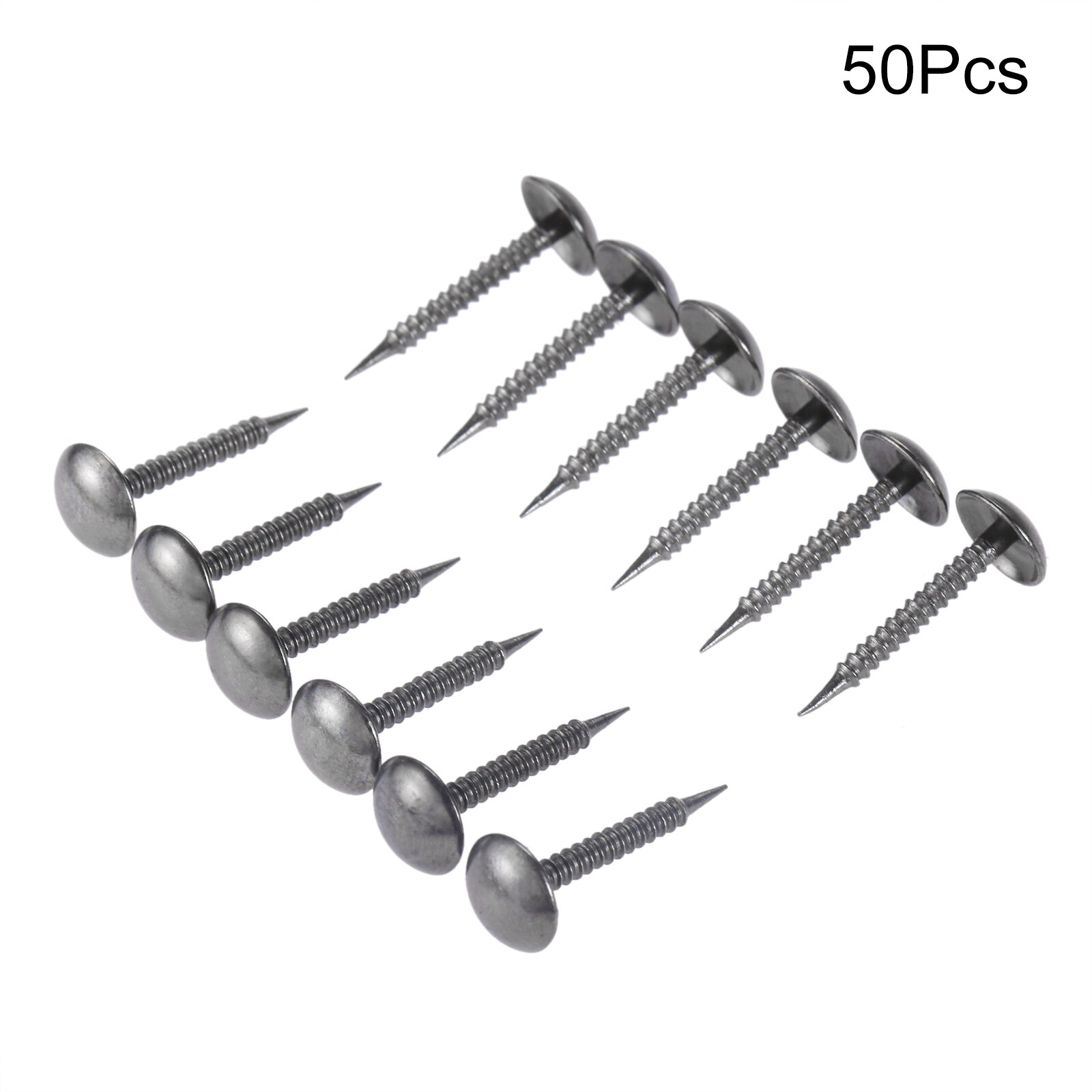 Punaises, punaise, 100 stuks antiek messing bekleding spijkers meubelspijkers punaises hardware decor gebruikelijke en praktische bevestigingsmiddelen (kleur: goud) (kleur: zwart) (Color : Black