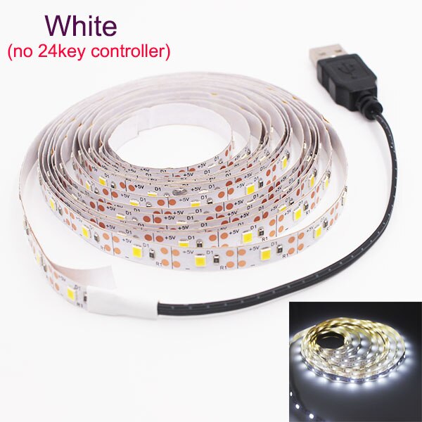 USB 3XAA Batterij LED Strip DC 5V Flexibele Licht 60LEDs 50CM 1M 2M 3M 4M 5M SMD 2835 Desktop Decor Screen TV Achtergrond Verlichting: USB White Color / 3 m