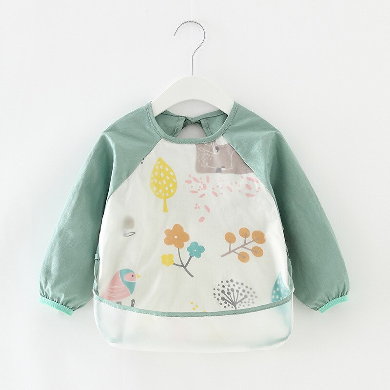 niemowlę Fartuch Bandana Bebes śliniaczki niemowlę śliniaczki wodoodporny dziecko jedzenie odzież dzieci's długo rękawy karmienie bluza śliniaczek