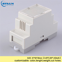 Din rail control box PLC industrial box din rail plastic box diy junction box electronics CASE 87*60*36mm: BRT80001-B1