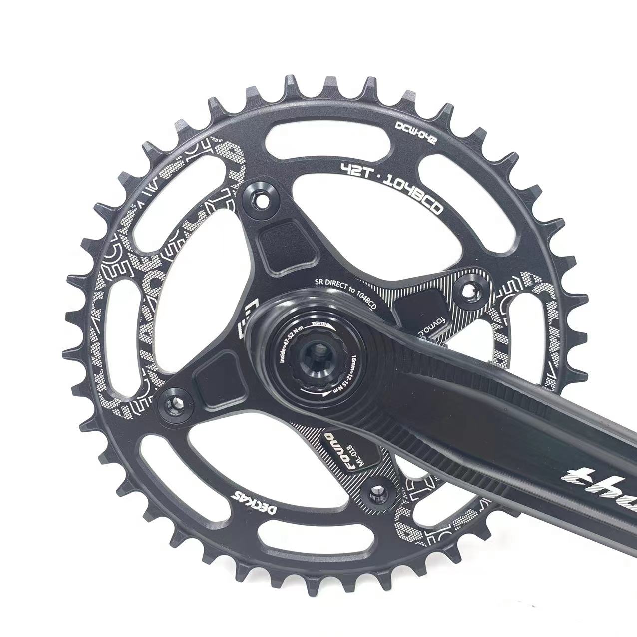Deckas 104BCD plateau ovale/rond large étroit roue à chaîne vtt VTT vélo 32T-52T pédalier dent plaque pièces 104 BCD