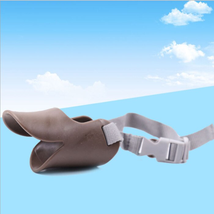 Hondenmuilkorf siliconen schattige eendenmondmasker snuit blaf bijtstop kleine hond anti-bijt maskers voor hondenproducten huisdieraccessoires: Groente / S