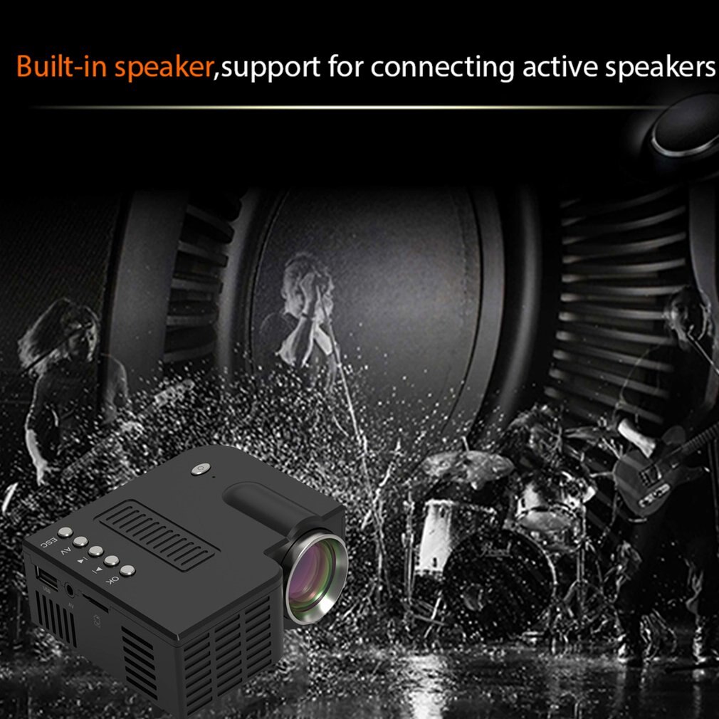 UC28C Portable Projector Wired Same Screen Hd Home Projector Mini 3D Projector Mini Movie Video Projector