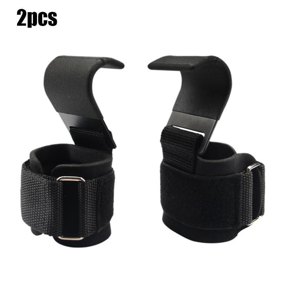 Weight Lifting Hooks Fitness Set Weightlifting Wrist Grips Padded Duty Lifting Hook Heavy with Pull-ups Straps Power Workou E7E0: Default Title