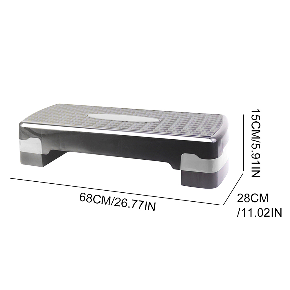 Pedales de Fitness aeróbicos, Stepper de ejercicio ajustable para culturismo, equipo de Fitness: Negro