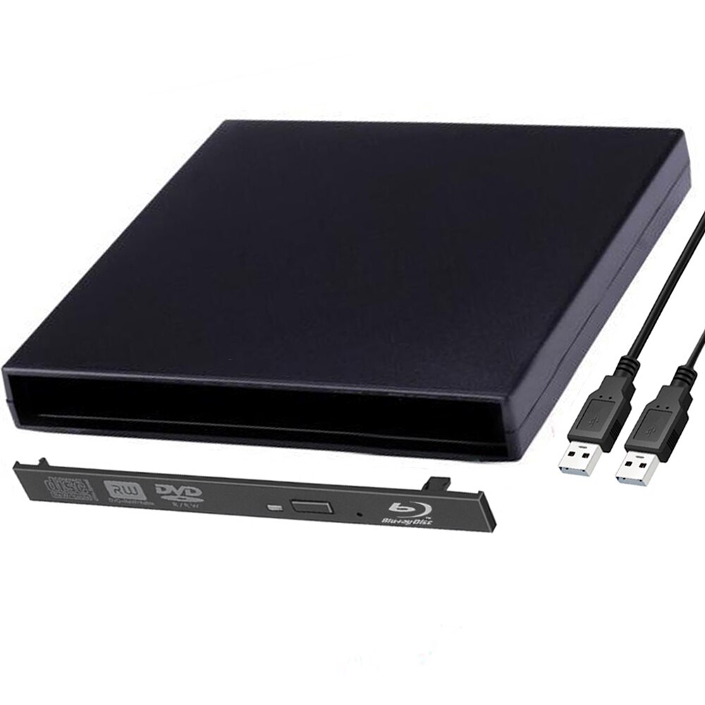 Boîtier de lecteur optique externe USB 12.7 2.0mm, boîtier externe pour disque dur Blu-Ray CD DVD-Rom DVD RW à IDE, adaptateur caddie,