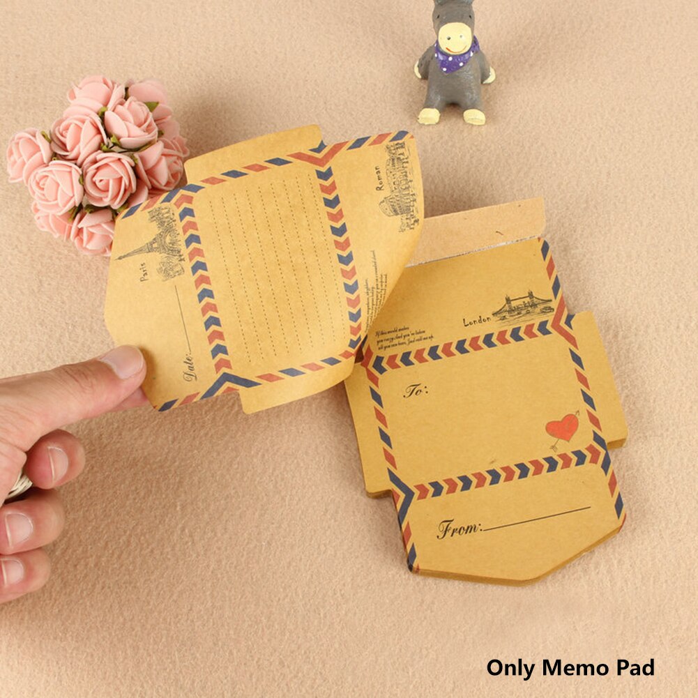Memo Pad Small Portable Office 45 Sheets Home Schedule Stationery Paper School Self Stick Envelope Shape Notes