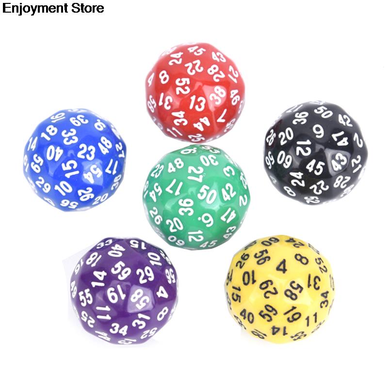 1 pçs 60 face dice para jogo polyhedral d60 multi face acrílico dice presente para os amantes do jogo trpg