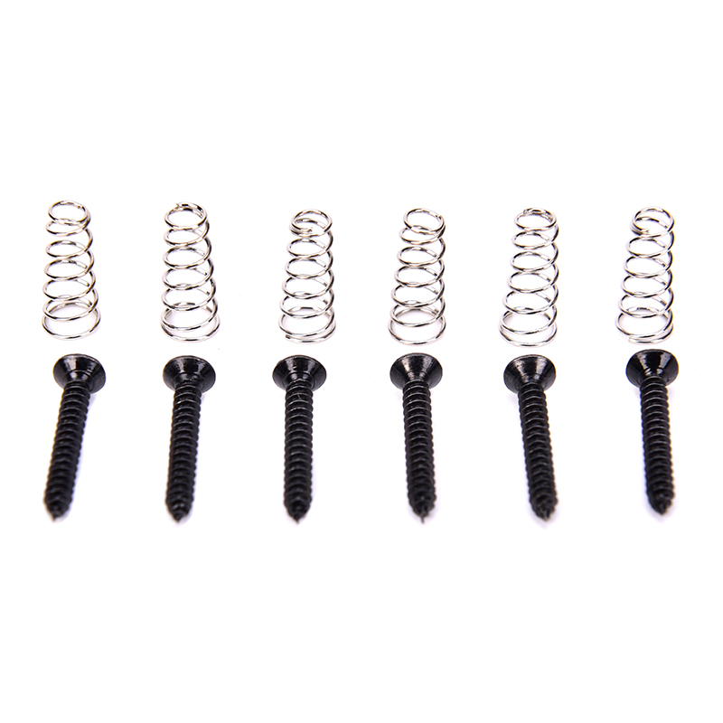 6 stücke Elektrische Gitarre Single Coil Pickup Montieren Höhe Schraube Mit Frühling 23mm * 5mm Gitarre Schrauben Federn guitarra Tornillo Resorte