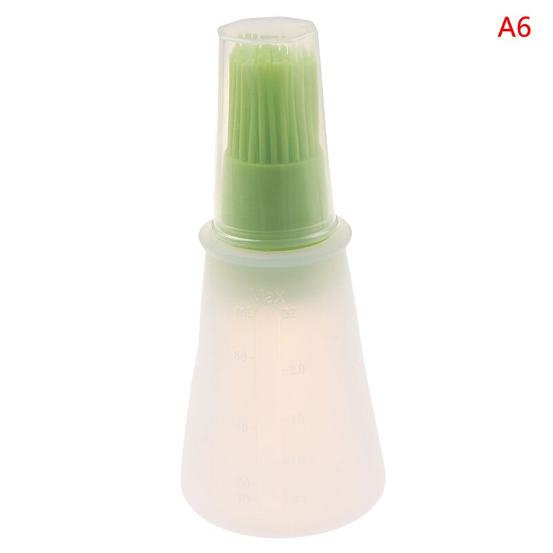 Portable Silicone Oil Bottle with Brush Grill Oil Brushes Liquid Oil Pastry Kitchen Baking BBQ Tool Kitchen Tools for BBQ: Black