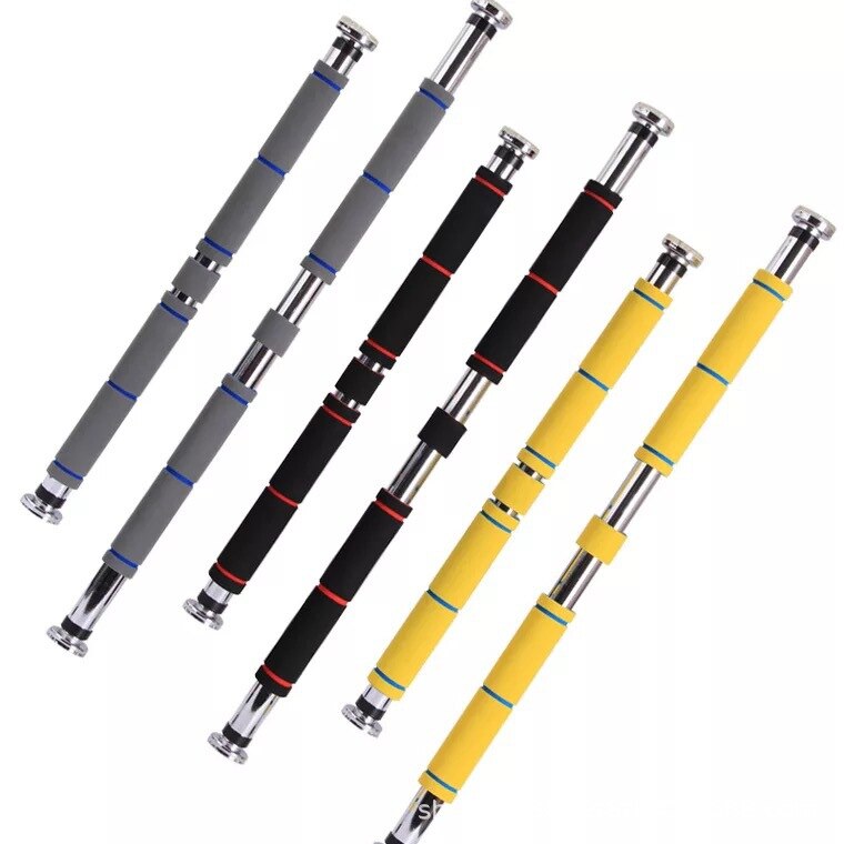 200kg Adjustable Door Horizontal Bars Exercise Home Workout Gym Chin Up Pull Up Training Bar Sport Fitness Equipments: Blue