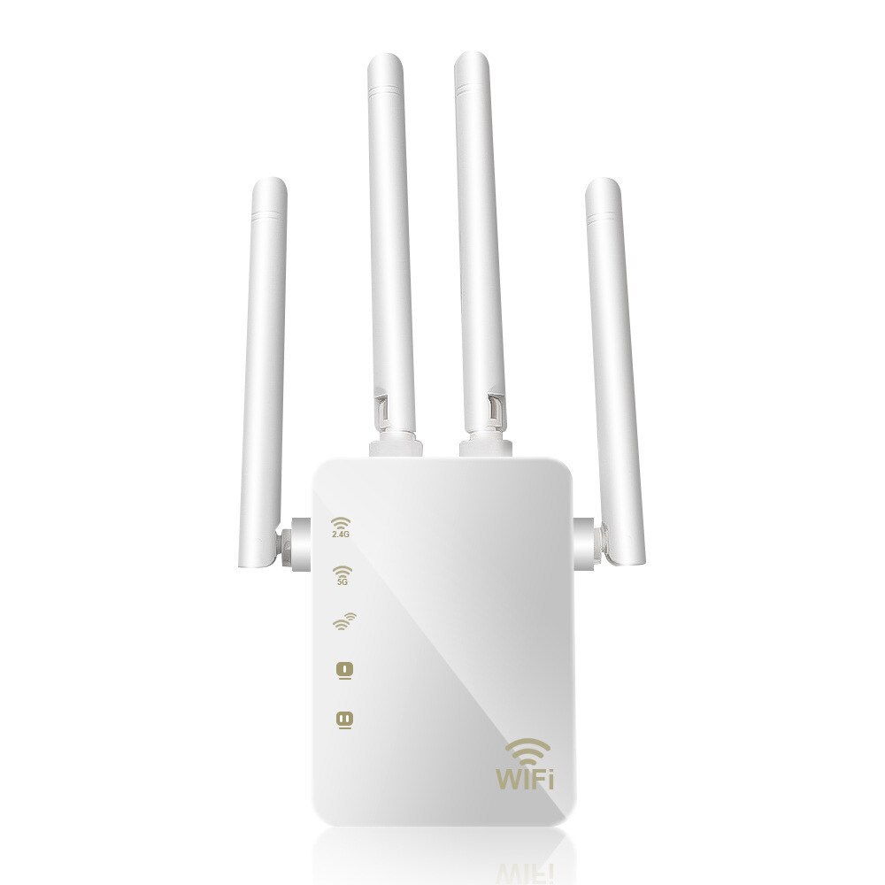 1200m Dobbel-bånd ruting gjennom veggen repeater smart trådløs wifi signalforsterker produkt