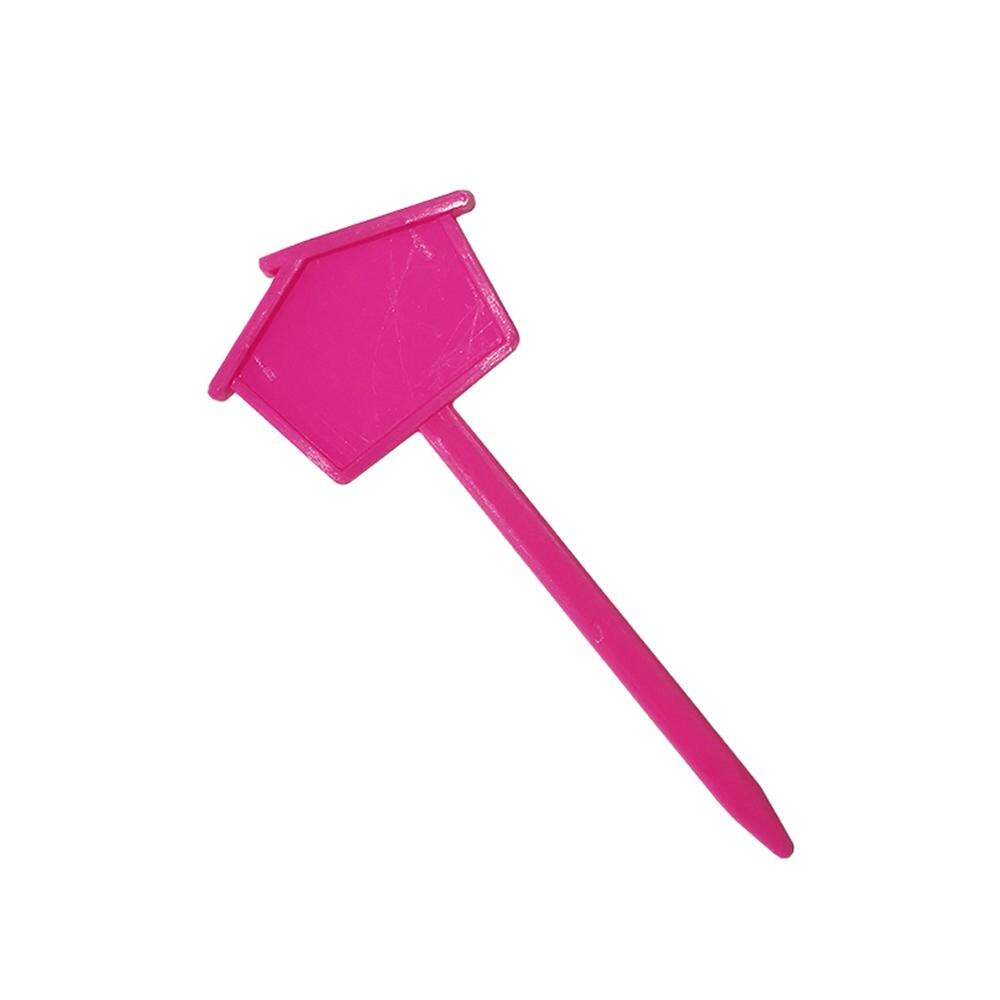Etiquetas de plástico para plantas, etiquetas de decoração de plantas em vaso, placa de flor para casa, bandeja de mudas do berçário com 10 peças: Rosa