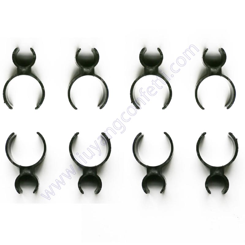 Enkele Champagne Fles Verjaardag Kaars Sterretje Vuurwerk Veiligheid Ice Fontein Plastic Clip Houder Night Club Cake Party Wedding: black 8 pc