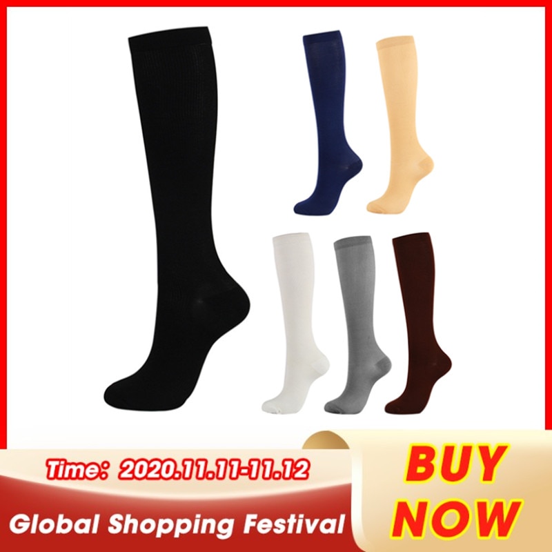 15-20mm Graduated Support Mens Womens S-XXL Size Sportswear Accessories Sports Socks 1Pairs Compression Socks Copper