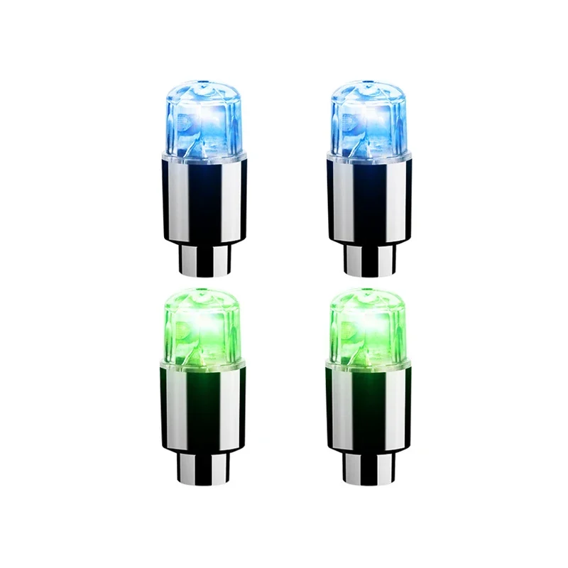 Car Hub Ambient Light Bicycle LED Tire Lights Universal Car Neon Lamp Valve Cover Lights Tire Colorful Flashing Bulb Decoration: black