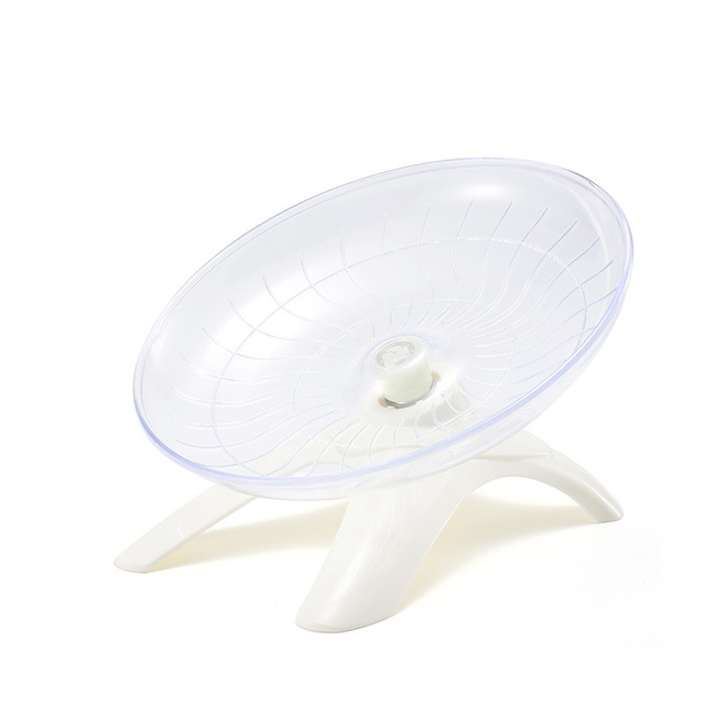 Roda de corrida para hamster de animais de estimação, disco voador mudo, eixo de aço, brinquedos, gaiola, acessórios para hamster de animais pequenos: Cáqui Escuro