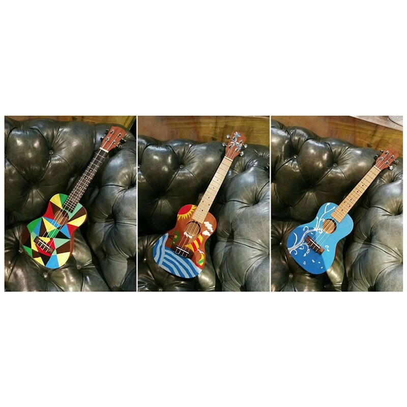 23 Inch Unfinished Ukulele Diy Kit 4 Strings Guitar Handwork Kit Make Your Own Ukulele For Handwork Painting