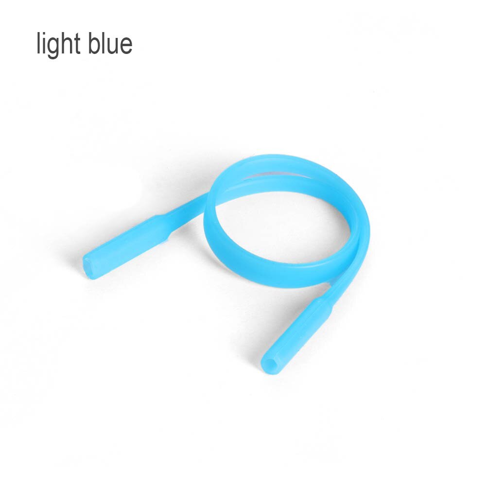 2 Stuks Verstelbare Siliconen Bril Zonnebril Ketting Brillen Bandjes Sport Band Cord Holder Elastische Anti Slip String Touwen 20Cm: light blue