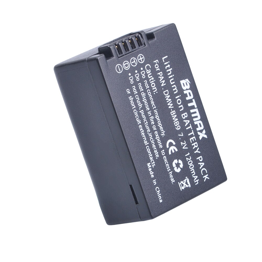 Batmax 1200mAh DMW-BMB9 camera Li-ion battery for Panasonic Lumix DMC-FZ40K,FZ45K, FZ47K,FZ48K,FZ60,FZ70,FZ100,FZ150