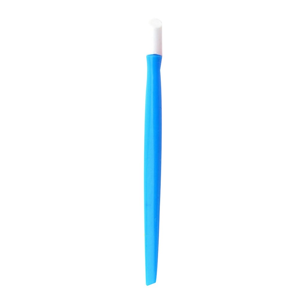 3 Color Silicon Scraper Pen Soft Plastic Rubber Cuticle Pusher Stick for Stickers Pedicure Manicure Nail Art Dotting Tools: Blue