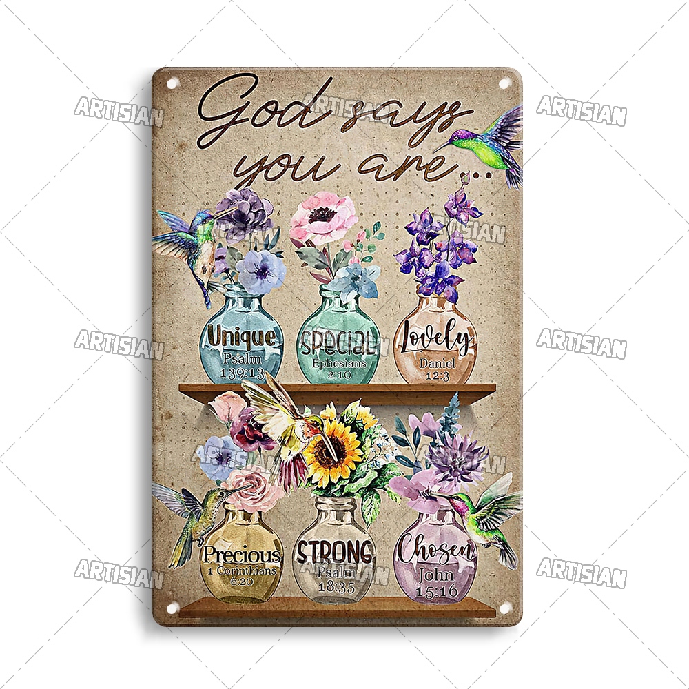 Artisian Tuin Metalen Poster Plant Tin Teken Meisje Decoratieve Plaque Wall Decor Garage Bar Pub Club Hotel Keuken Thuis Man cave: Paars