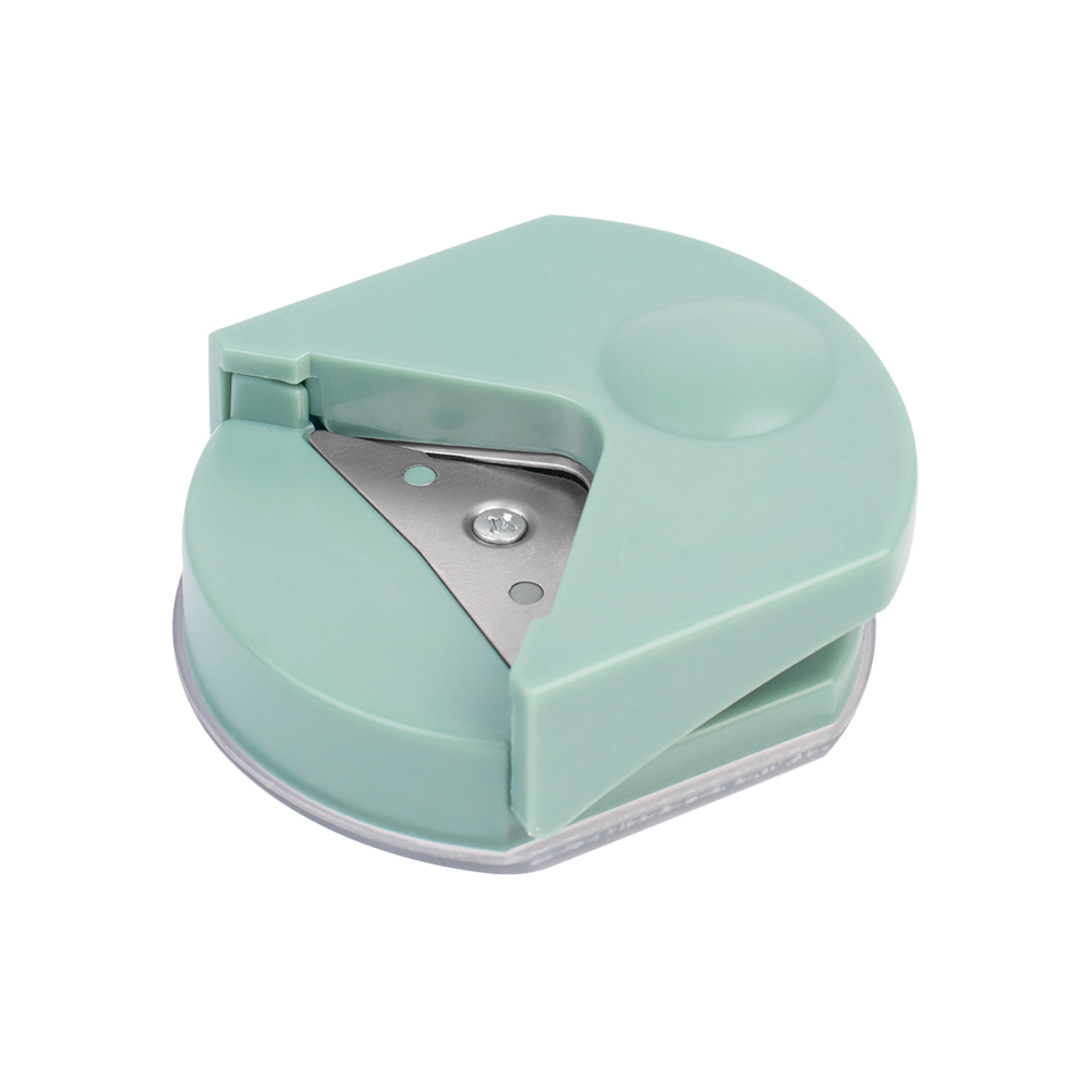 Mini Paper Punch Paper Edge Cutter Round Diy Craft Scrapbooking Tools Hole Puncherr Paper Trimmer Cutter Corner Cutter PVC: green