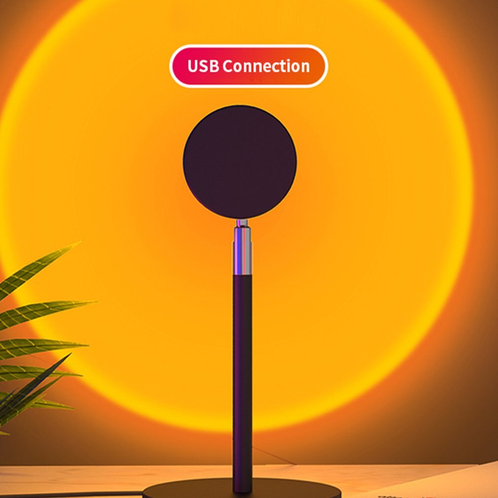 Lampada per proiettore al tramonto affascinante atmosfera RGB luce Home Coffee Shop sfondo decorazione murale telecomando lampade al tramonto