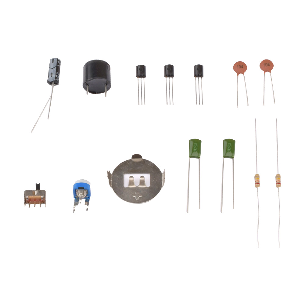 Enkel metalldetektor elektronisk produksjonssett diy undervisning reservedeler teknologi opplæringe sveising metalldeteksjon
