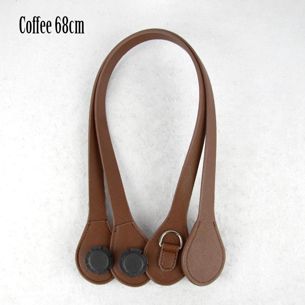 Tanqu Long 68cm Edge Painting D Buckle Round Teardrop End Handles Faux Leather Handles for OBag Chain Pendant for EVA O Bag: coffee 68