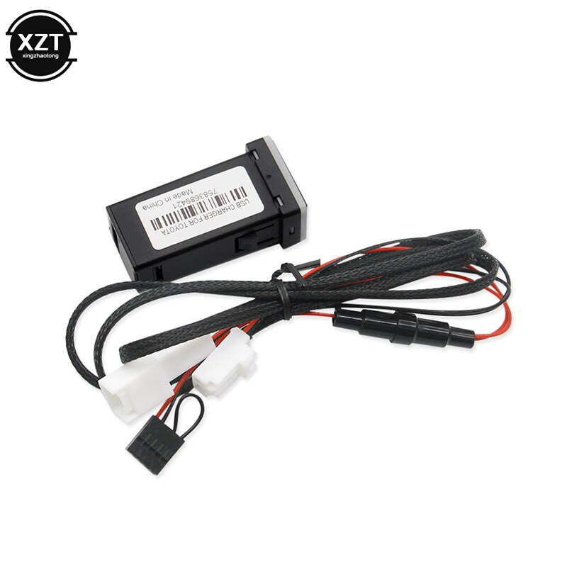 QC3.0 Quickcharge Autolader QC3.0 Quickcharge Dubbele USB Telefoon PDA DVR Adapter Plug & Play Kabel Voor Toyota serie auto's