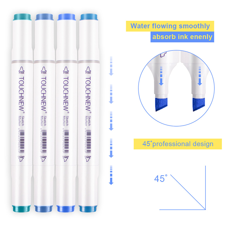 TOUCHNEW 30/40/48/60/80/168 couleurs Art marqueurs graphique dessin peinture alcool Art double pointe croquis stylo double marqueur stylo